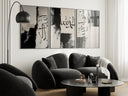Contemporary abstract Islamic wall decor with soft beige tones