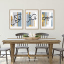 Three-piece Islamic wall art set - panel 3 with abstract calligraphy