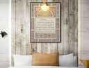 Ayatul Kursi wall art shown in a living room setting