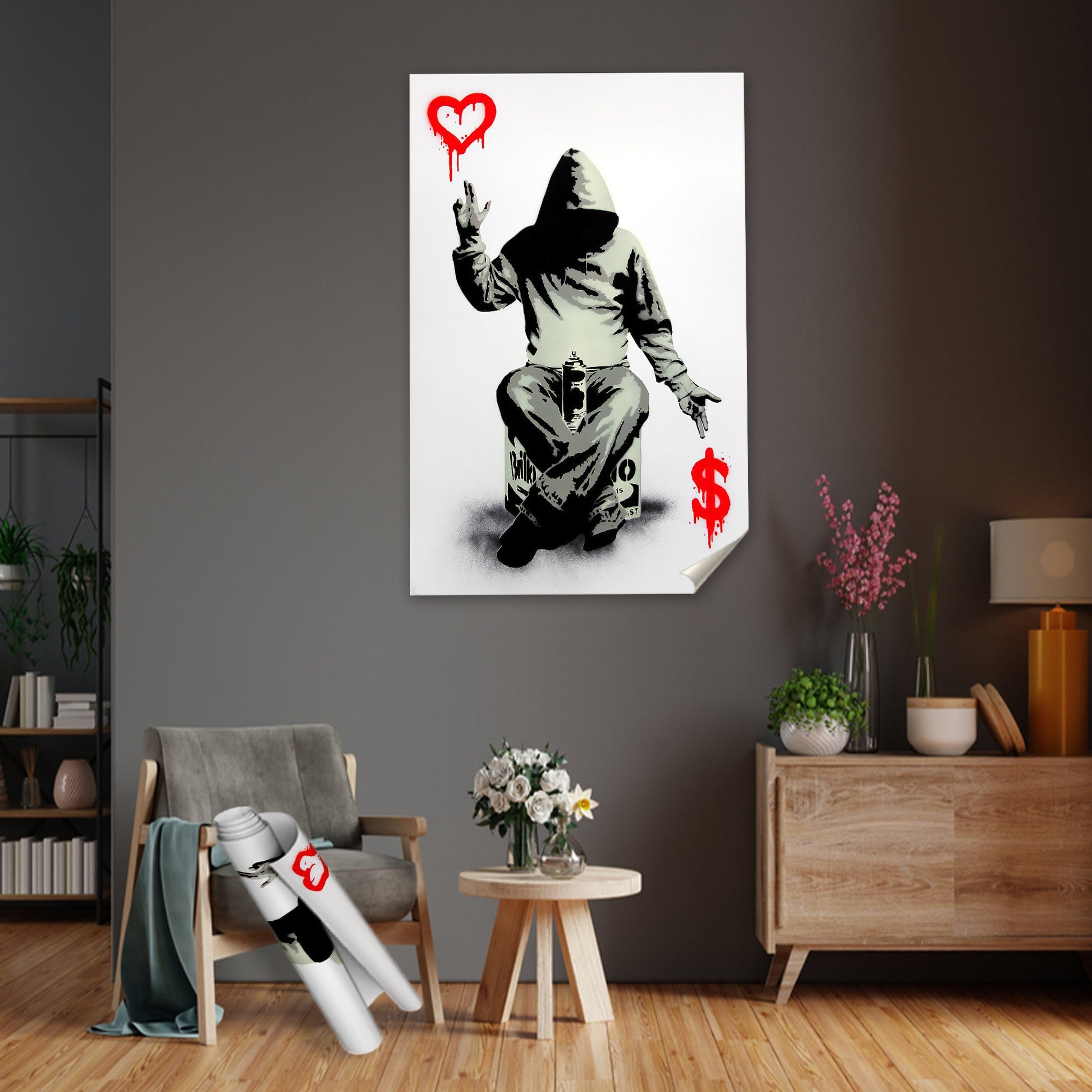 Premium canvas wall art ready for hanging in living room or bedroom