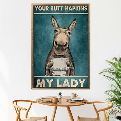 Bedroom wall art - donkey canvas print