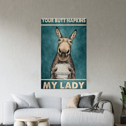 Donkey canvas wall art - front view