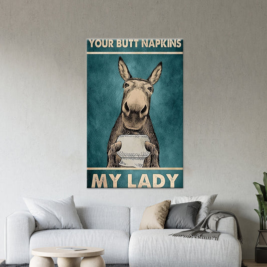 Donkey canvas wall art - front view