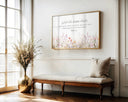 Floral Islamic wall decor featuring Surah Ad Dhuha 93:5 Arabic script