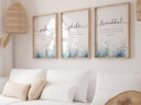 Islamic wall art print featuring Quran verse about Shukr with flowers
