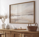 Minimalist wall decor with beige and grey hues