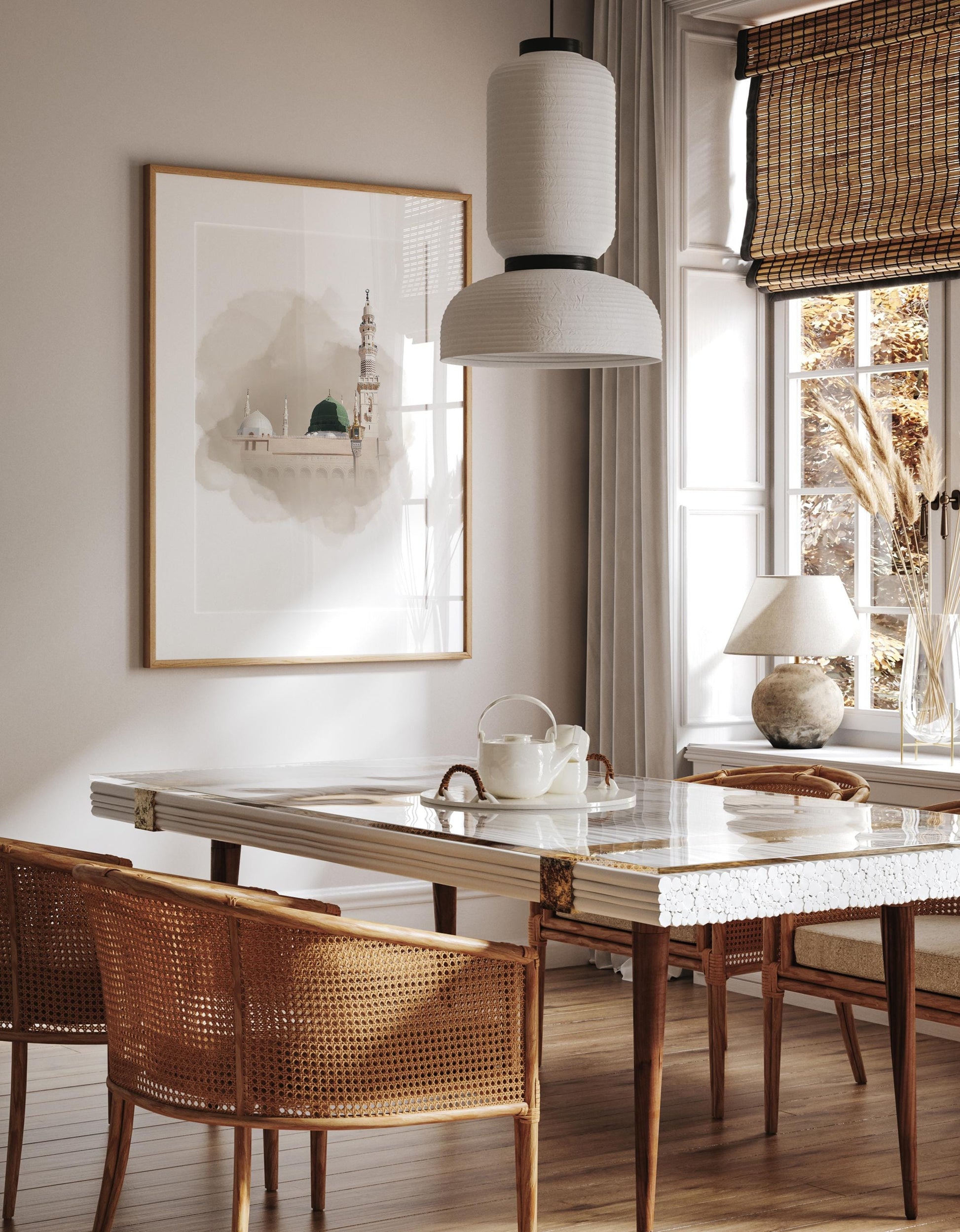 Framed Minimal Islamic wall decor for Ramadan gift