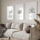 Coordinated wall display showing a gallery-style arrangement