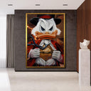 Gallery-wrapped canvas texture and edge detail