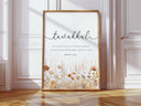 Floral Islamic wall decor posters trio for home decor