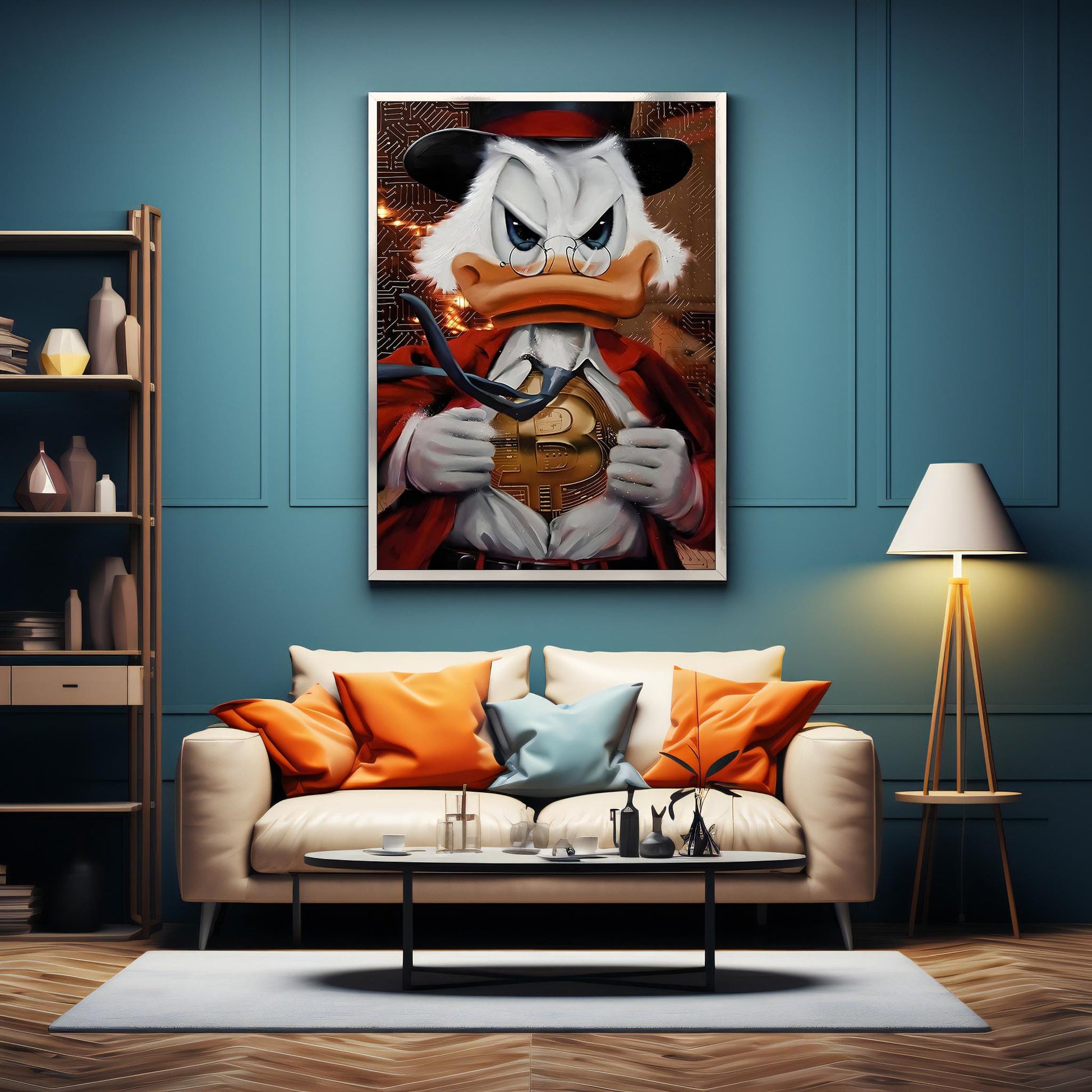 Pop graffiti style composition with crypto theme