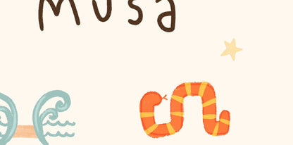 Colorful Prophet Musa scene for children's room decor