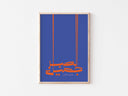 Colorful Arabic pop art print in minimal Islamic style for wall decor