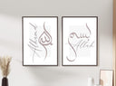 Close-up of Allah Arabic calligraphy on a light taupe background