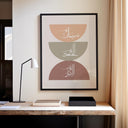 Clean and minimalist Islamic art on a white wall