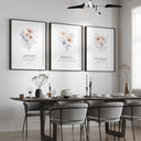 Floral-inspired Islamic wall art print ready for framing