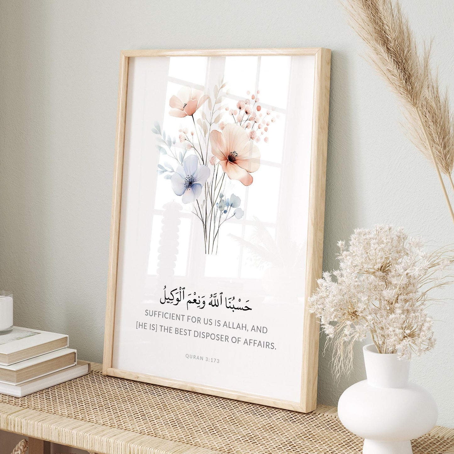 Gift-friendly Islamic wall art trio with elegant Quran quotes