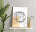Abstract Islamic art print highlighting the 99 Names of Allah