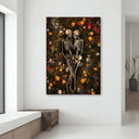 Valentine's Day themed skeleton canvas art for wall