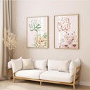Name of Muhammad calligraphy wall art with decorative flowers