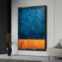 Mark Rothko No.36 blue and orange abstract canvas wall art – front view