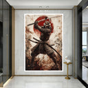 Bushido-inspired wall art for office decor