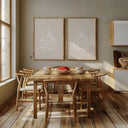 two-frame-ready wall art with soft beige tones for modern interiors