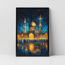 Imam Hussein Shrine oil painting - full view