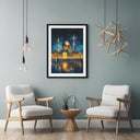 Abstract Islamic wall art with shrine motif