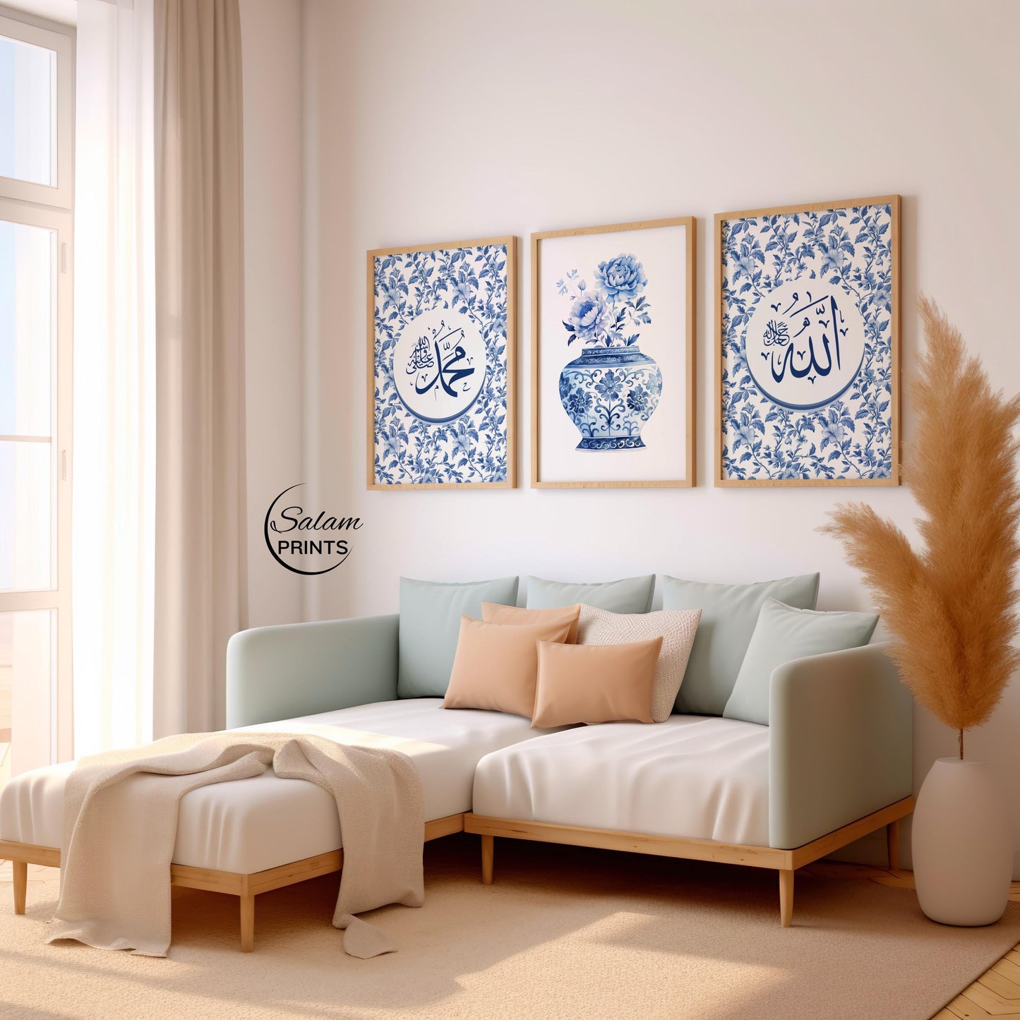 Gift-worthy Islamic calligraphy wall art trio