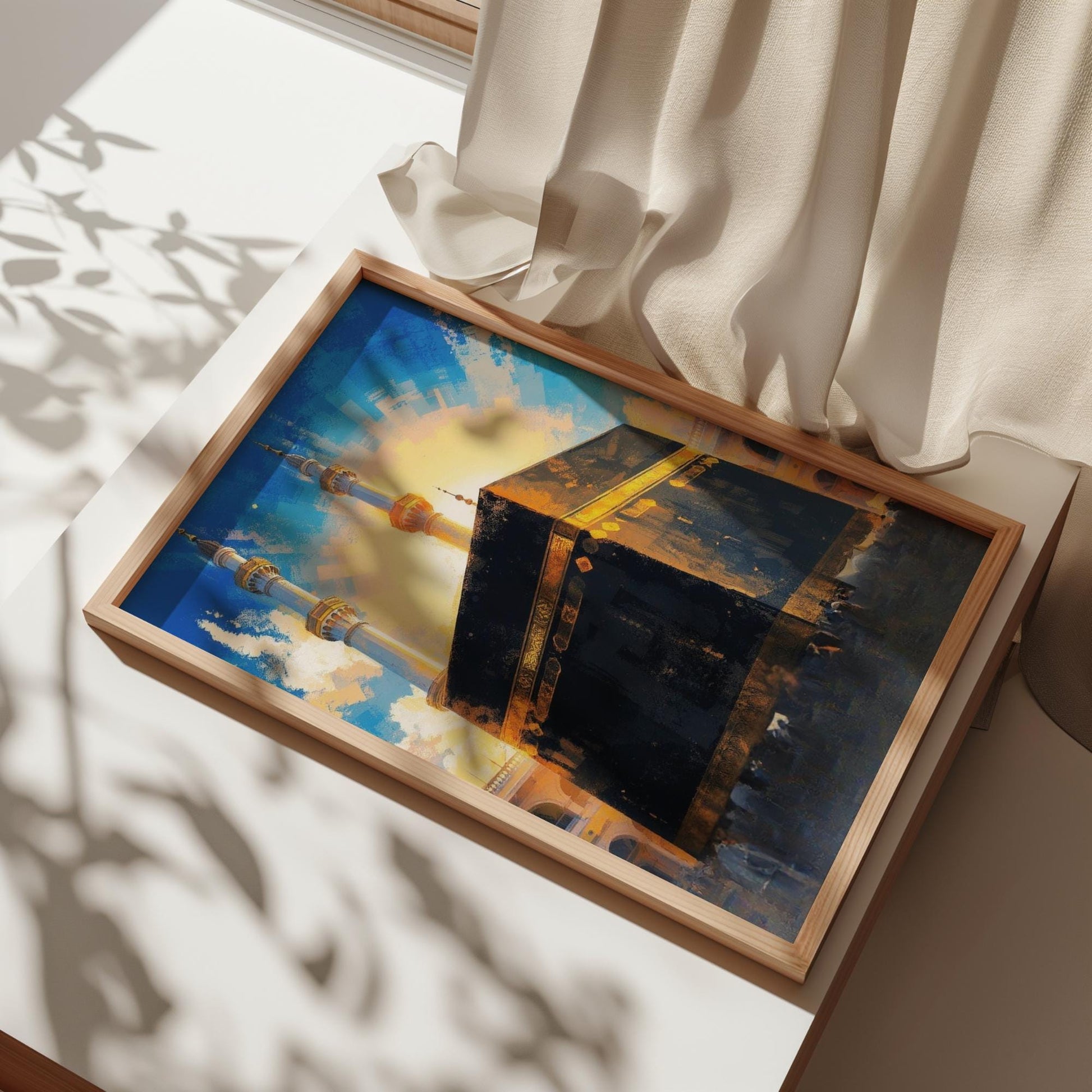 Nabawi mosque abstract painting for wall decor