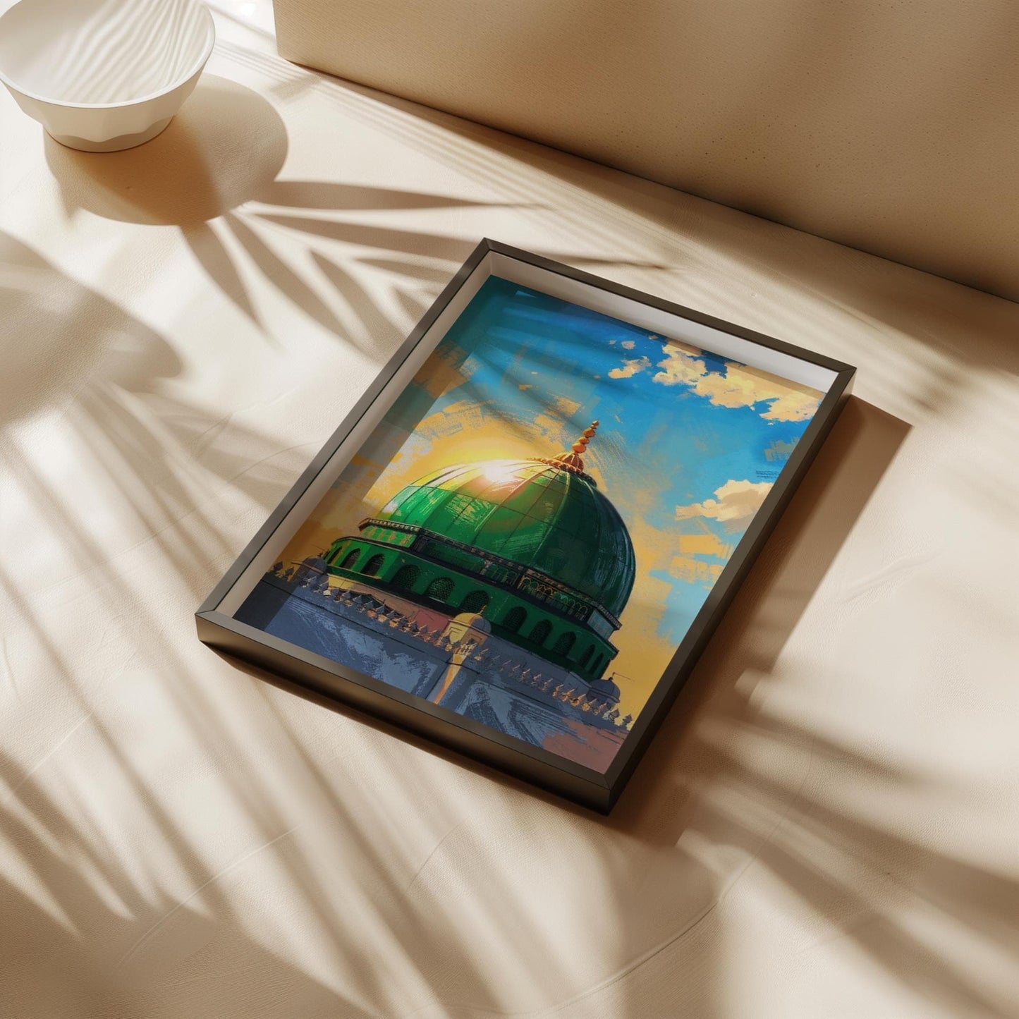 Neutral-tones mosque-inspired wall art for home