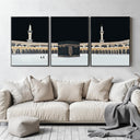 Minimal Islamic wall art - Kaaba at night