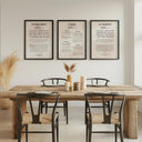 Living room display of Islamic wall art in warm lighting