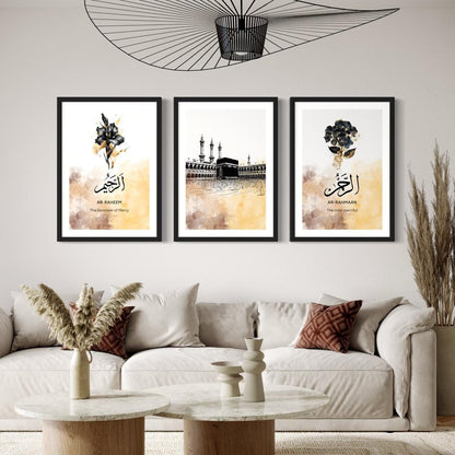Islamic Wall Art Set: Quran Verses & Arabic Calligraphy