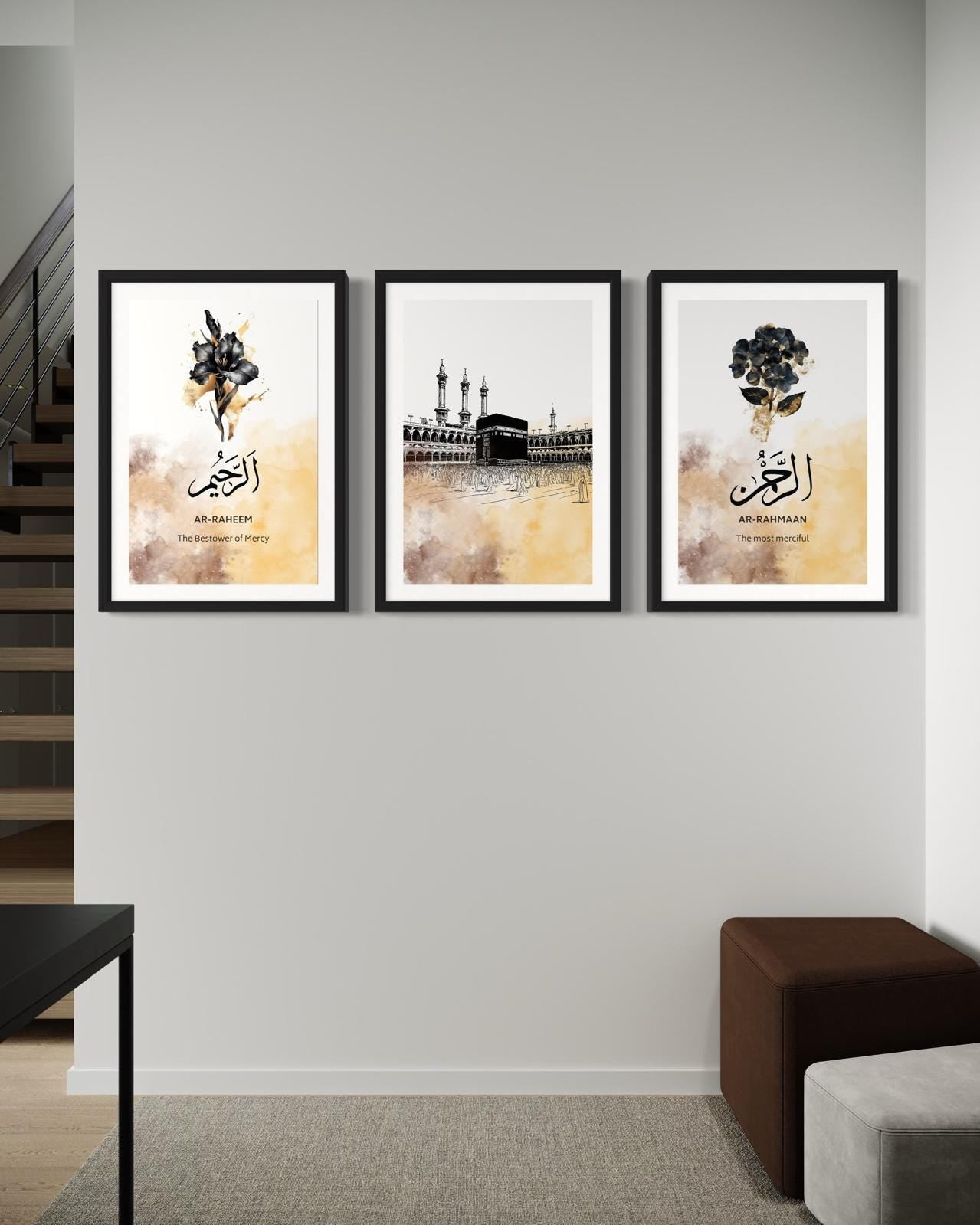 Islamic Wall Art Set: Quran Verses & Arabic Calligraphy