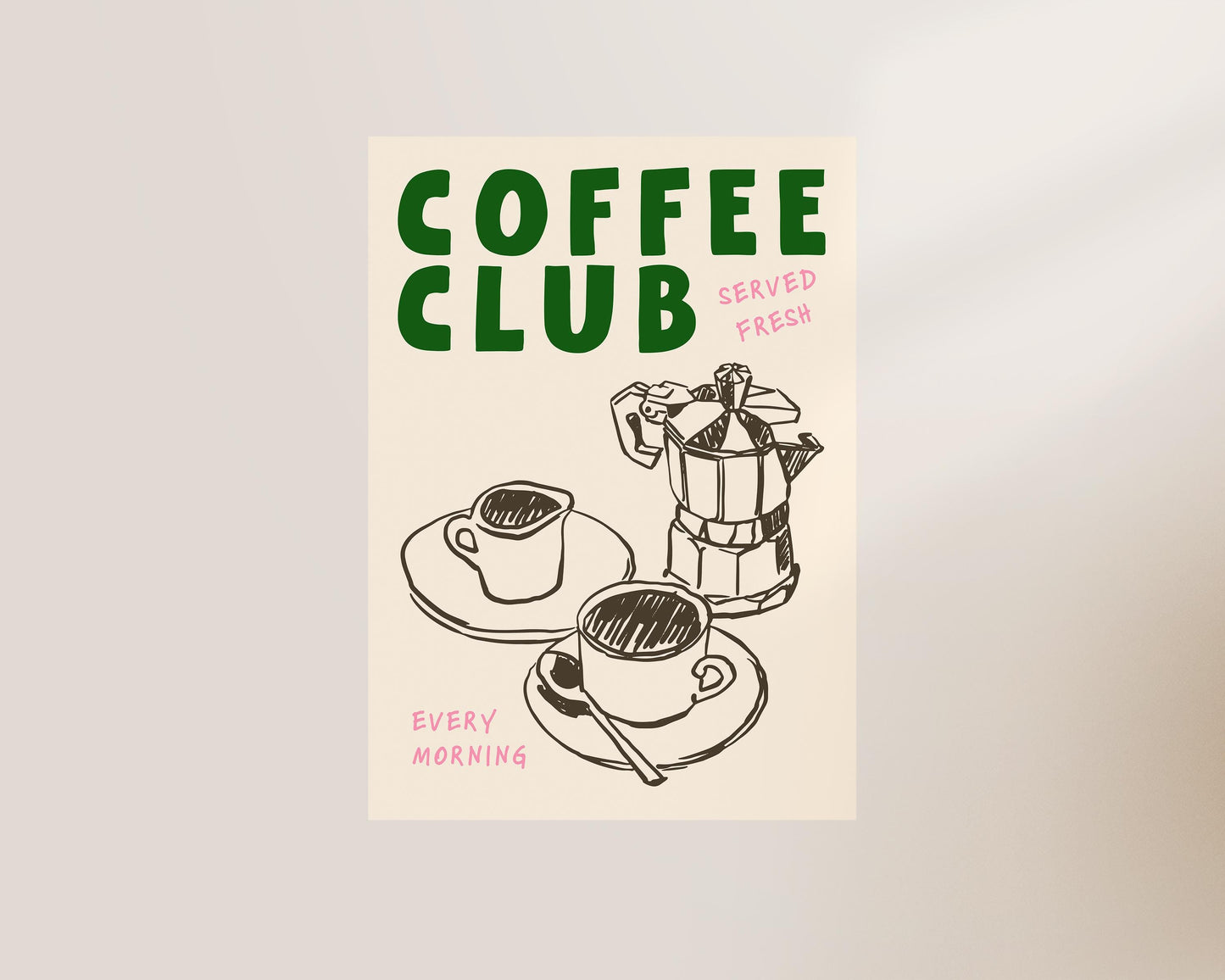 Charming wall art for coffee lovers in a kitchen or dining area