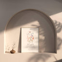 Muslim home decor wall art with Arabic calligraphy and floral borders