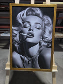 High-quality canvas texture and strong contrast in artwork