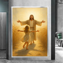 Full canvas artwork displayed in a cozy living room setting