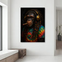 Canvas on a wall showing the ready-to-hang framing and gallery wrap