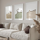 Close-up of Arabic calligraphy text from Islamic wall art print