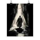Black and white Islamic art poster for wall decor