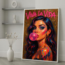 Colorful urban pop art portrait on canvas wall decor
