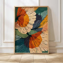 Mid-century modern inspired botanical artwork for living room