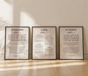 Four Quls Al-Fatiha panels arranged in beige minimalist style