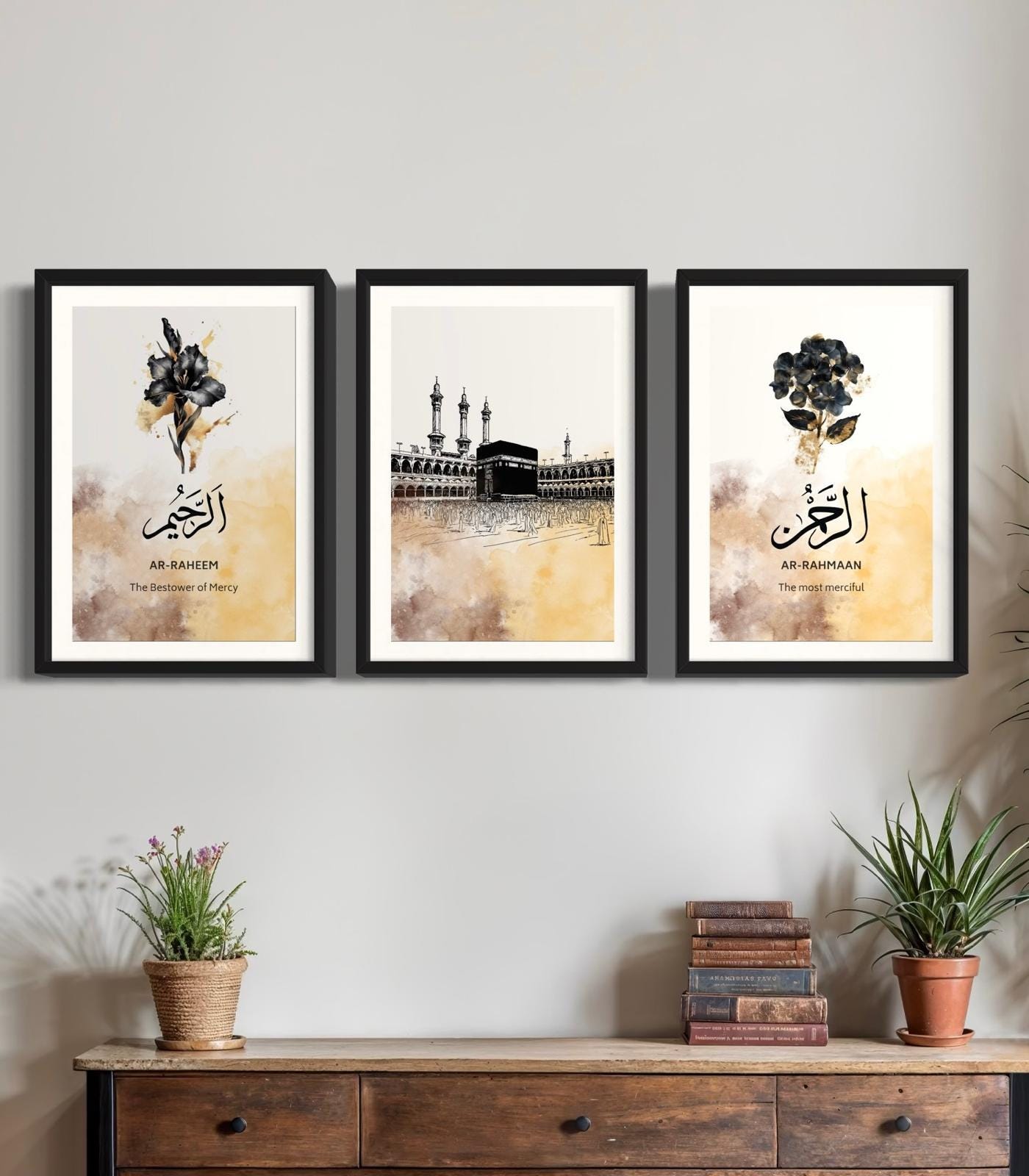 Islamic Wall Art Set: Quran Verses & Arabic Calligraphy