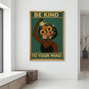 Gift-ready floral self-care canvas wall art