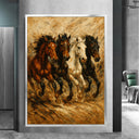 Rustic wall art canvas featuring equine silhouette