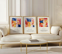 Islamic wall art set - Alhamdulillah calligraphy in abstract geometry